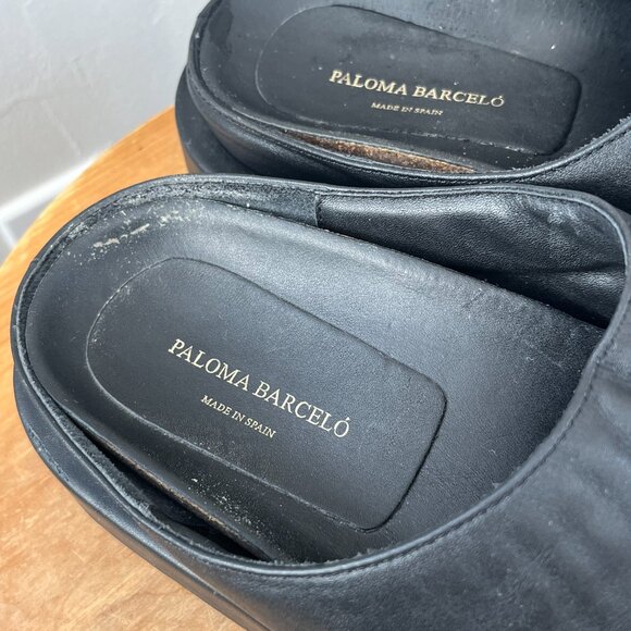 PALOMA BARCELÓ Women's Daga Platform Clogs Fashion Luxury Black Size 39 - Picture 6 of 9